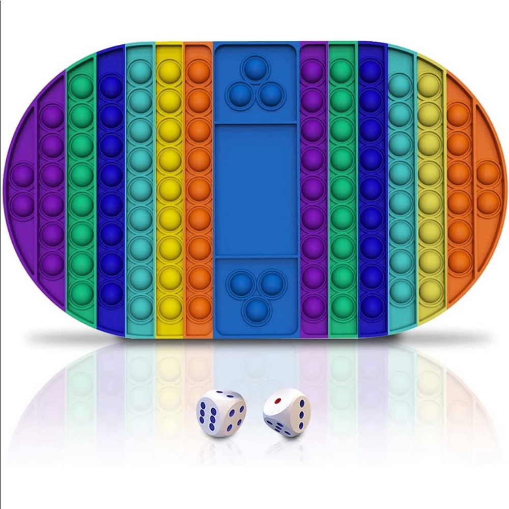 Big Pop Fidget Toys Jumbo Game Board Rainbow Push Bubble Popper Fidget Sensory